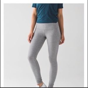 Lululemon Gray Wunder Under Leggings 7/8 🍋